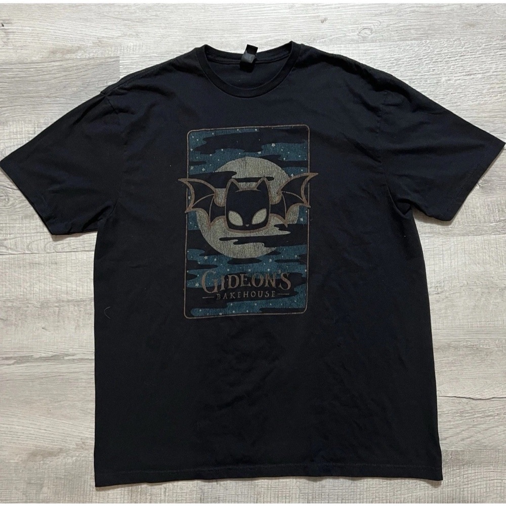 Gideon Bakehouse Shirt Adult XL Bat Moon Disney Glidan Softstyle Black